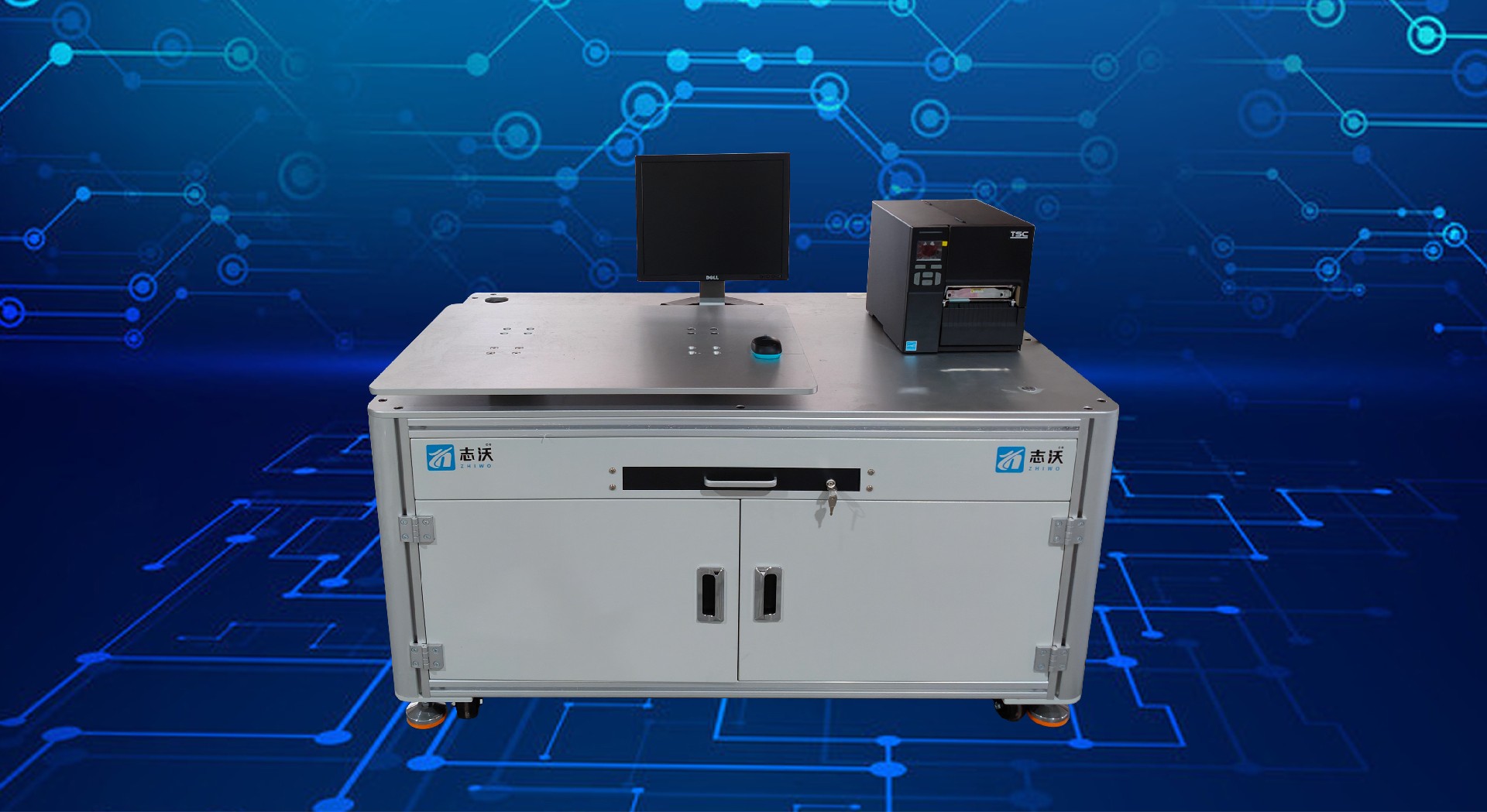 Weighing and labeling machine